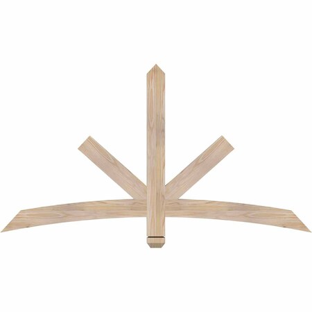 Ekena Millwork Alberta Smooth Timber Gable Bracket, Douglas Fir, 60"W x 32"H x 1 1/2"D x 3 1/2"F, 13/12 Pitch GBW060X32X0204ALB00SDF